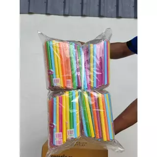 หลอดชาไข่มุก คละสี ตราSB ยกมัด ขนาดสั้นและยาว (1 มัด มี 5 แพ็ค)