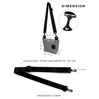 กระเป๋าสะพายข้าง คาดอก ผ้าใบกันน้ำ สะพายไหล่ ขนาดเล็ก ใส่ของ KROS BAG KIDNAP ME.