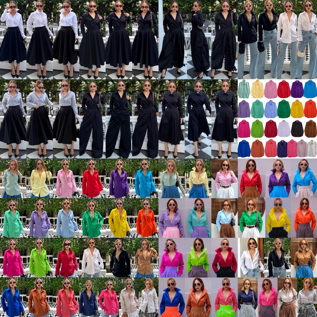 Bright by Aruna: เสื้อเชิ้ตสลิมเข้ารูป(Slimfit Shirt)25สี 4ไซร์