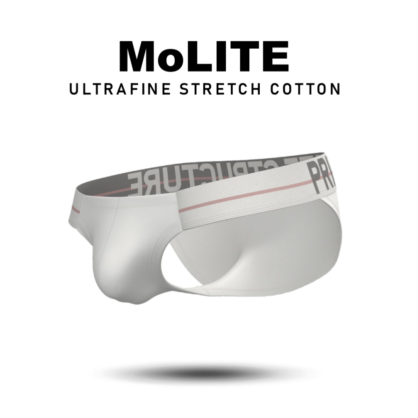 Private Structure กางเกงชั้นในชาย รุ่น MO-Lite Cutaway Brief - Magnolia White [4571]