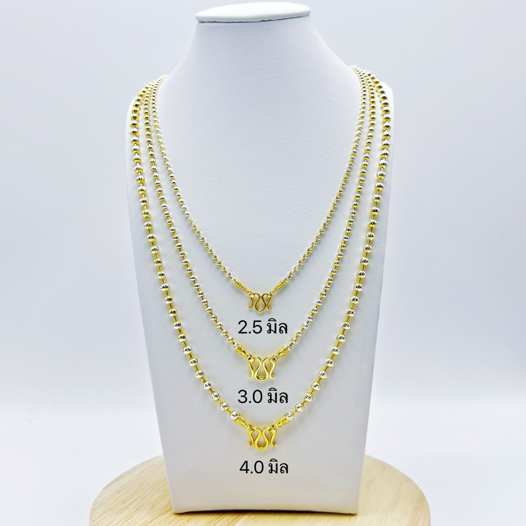 สร้อยสแตนเลสแท้  สร้อยคอ 2 กษัตริย์ งานเคลือบแก้ว ใส่อาบน้ำได้ มี3ขนาด