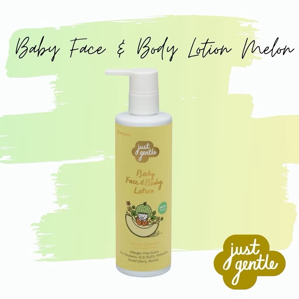 ของใช้เด็ก Just Gentle โลชั่นทาผิวหน้าและตัวเด็ก สำหรับทารก