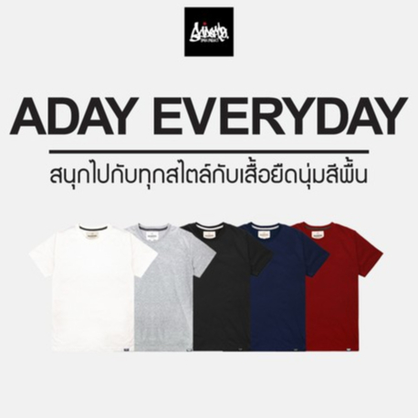 🔥Sale โล๊ะสต๊อก🔥เสื้อยืด สีพื้น รุ่น Classic สีกรม ดำ ขาว เทา แดง เลือดหมู ชาย หญิง TB