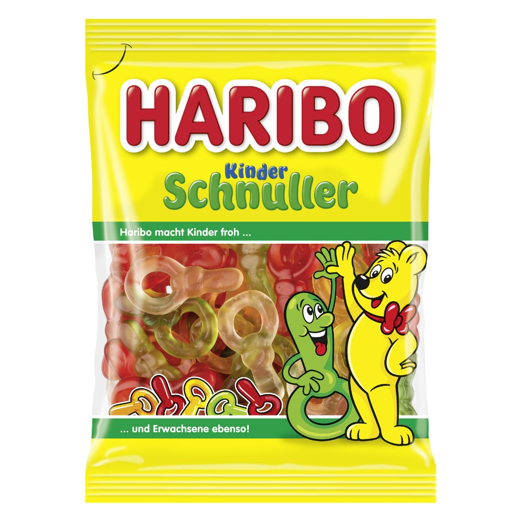 Haribo Kinder Schnuller 200g ฮาริโบ้เยลลี่จุกนมเด็ก ขนมเยลลี่รูปจุก หวานผลไม้ เด็กกินได้ เยอรมัน ขนมนำเข้า ขายดี