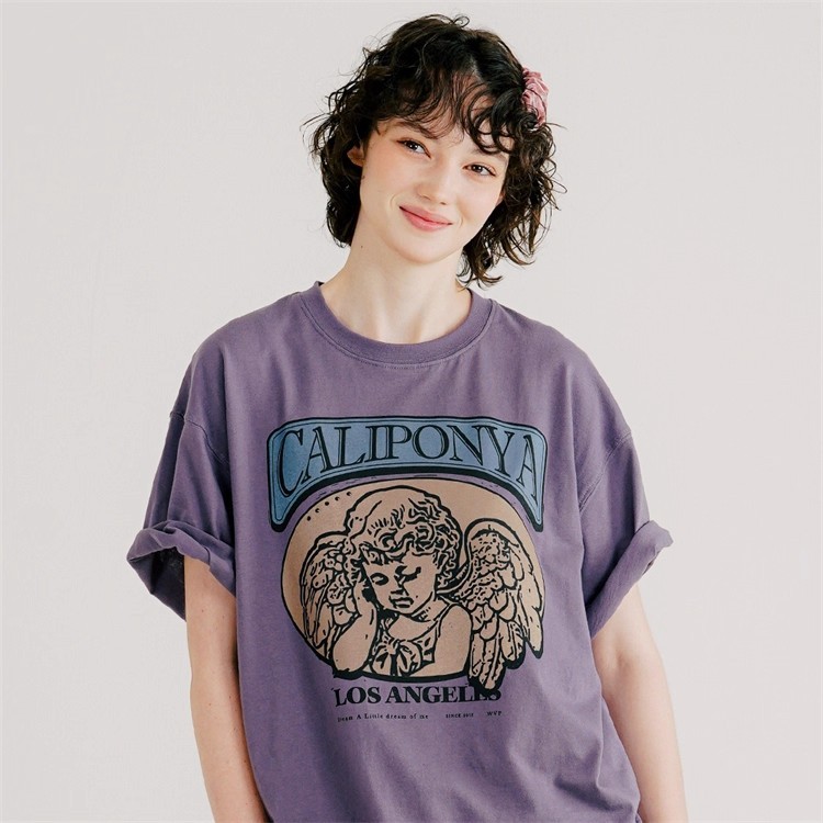 เสื้อยืดแขนสั้นคอกลมลายเทวดา สำหรับผู้ชายและผู้หญิง จากแบรนด์ wvproject