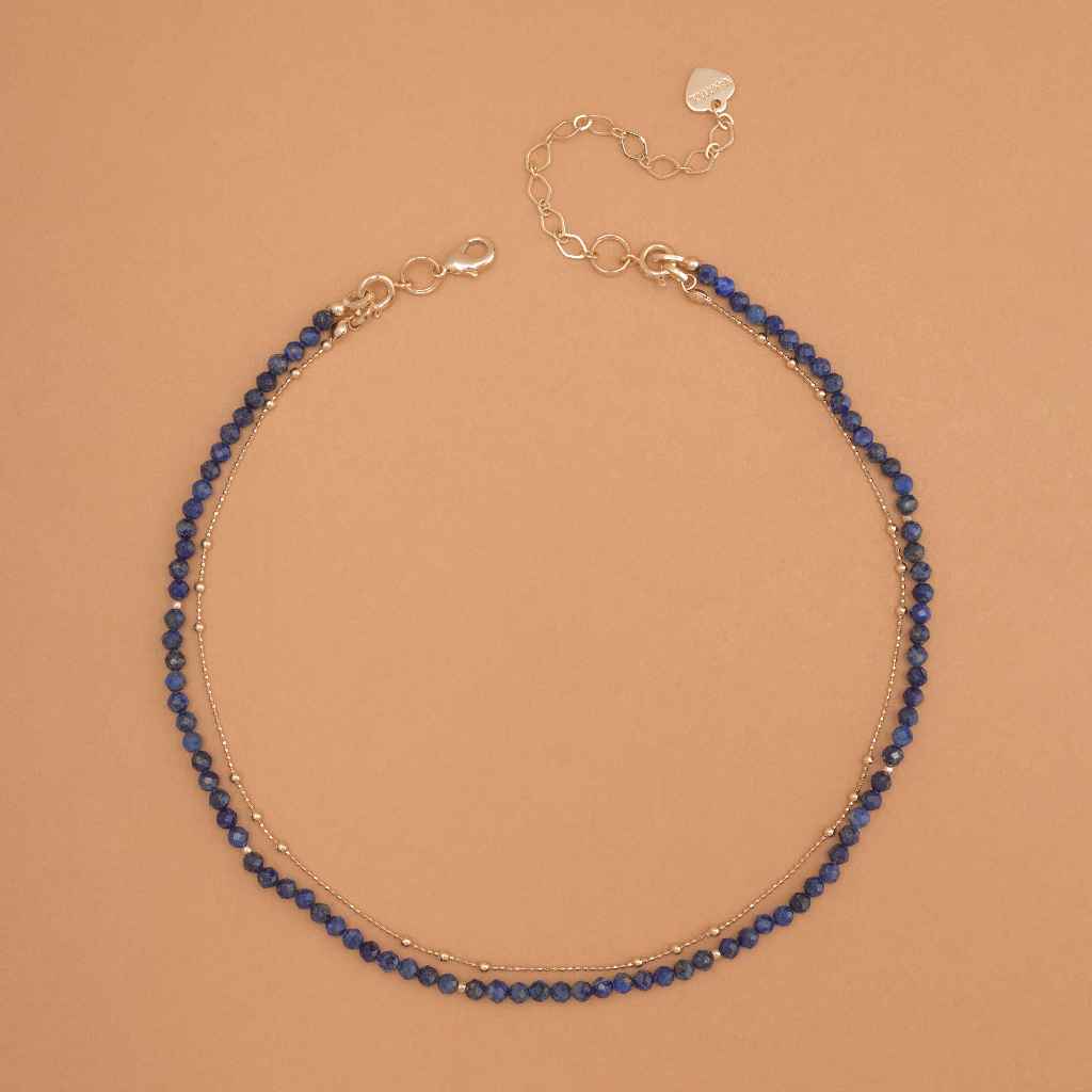 LAPIS LAZULI- LUCKY CHARM NECKLACE สร้อยคอหินมงคลลาพิส ลาซูลี