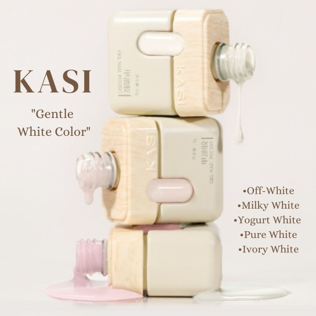 KASI สีเจล สีขาว สีขาวนม รวมสีขาวโทนฮิต minimal ทาง่าย เม็ดสีแน่น ทา เพ้นท์ เฟร้น ได้