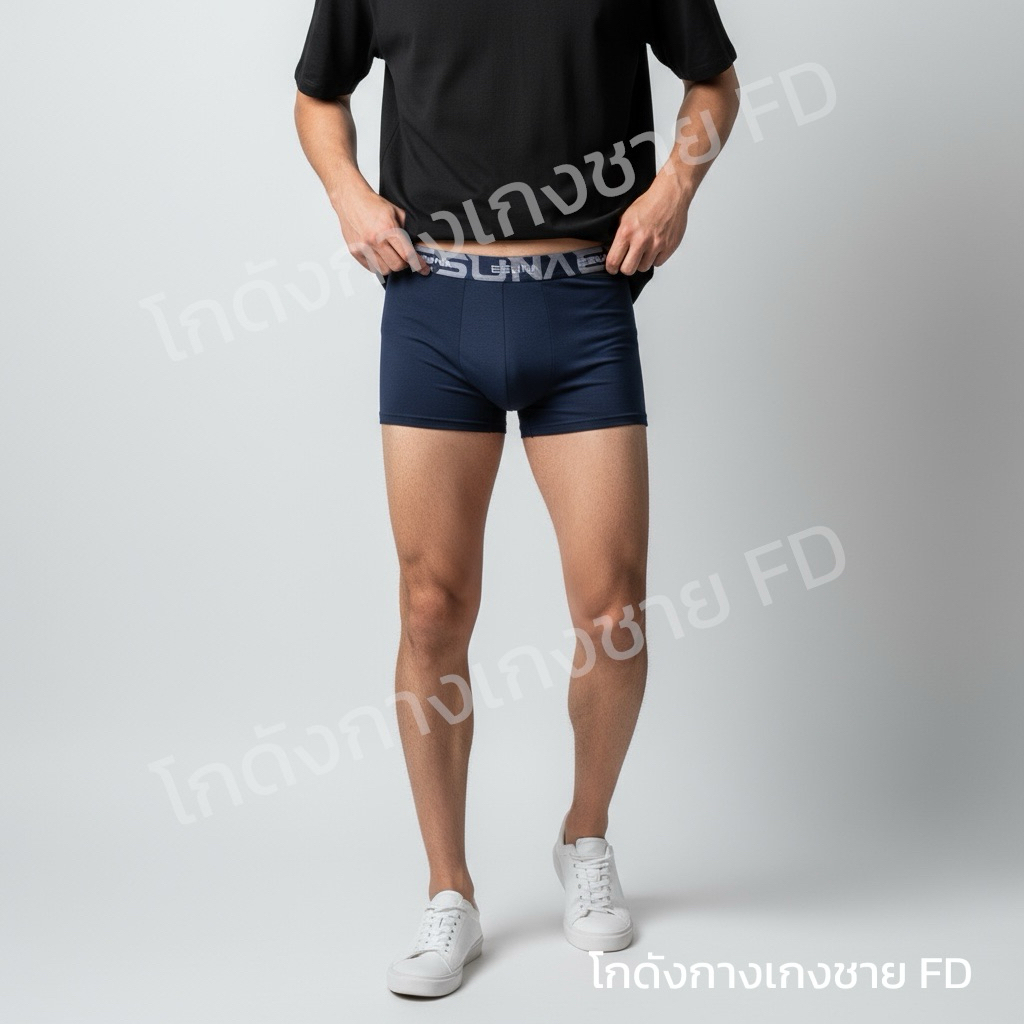 [เซต 5 ตัว] กางเกงในผู้ชายขาสั้น SET N คละสี 5 ตัว - ผ้านิ่ม ใส่สบาย ระบายอากาศดี ไข่ไม่ปลิ้น - เอว 24-48 นิ้ว - รูปที่ 5