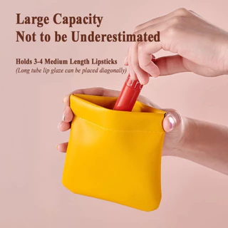 【ซื้อ1แถม4】กระเป๋าใส่เหรียญ กระเป๋าเครื่องสําอาง ซองเก็บของ หนัง PU มีหลากหลายสี แบบพกพา กันน้ำ กันเหงื่อ เก็บหูฟัง-473