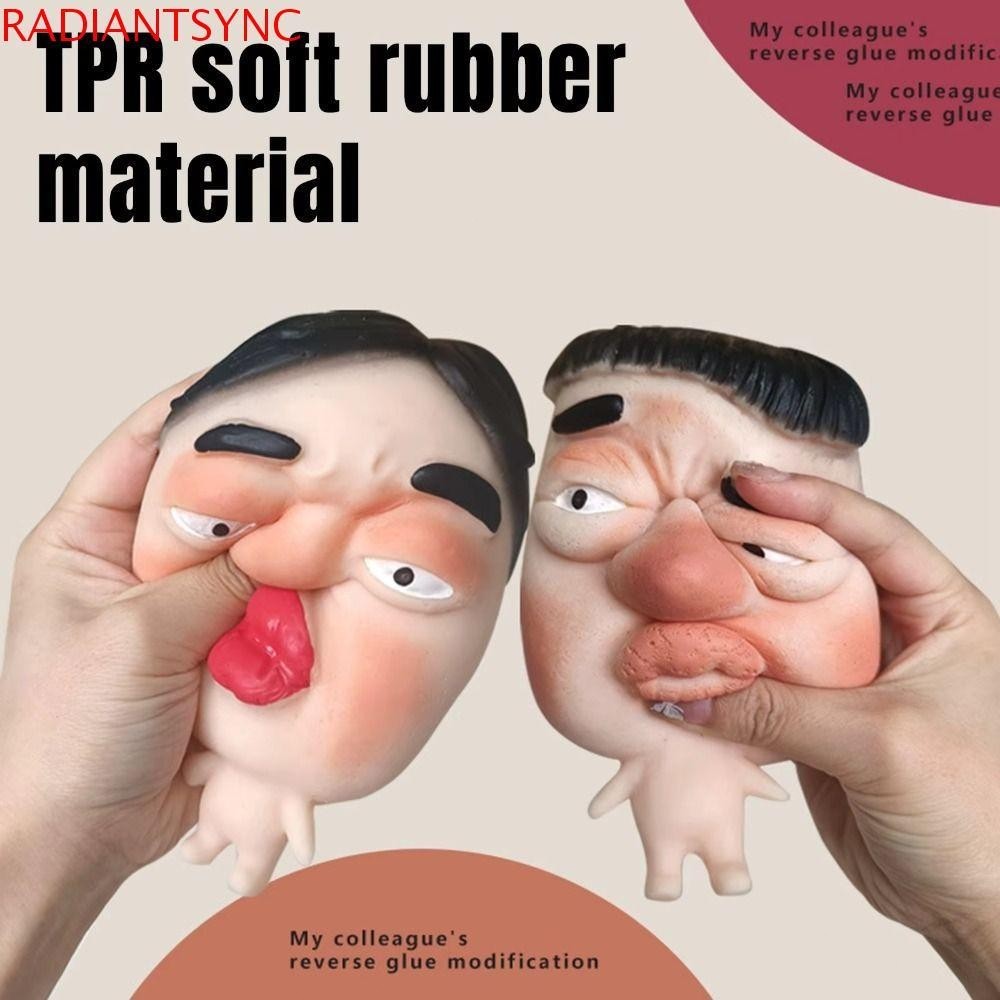 Ugly Facial Squeeze ของเล่น,ช้า Rebound นวด Expression ตัวอักษรบีบของเล่น, ความแปลกใหม่ Pinch 3D Collegague