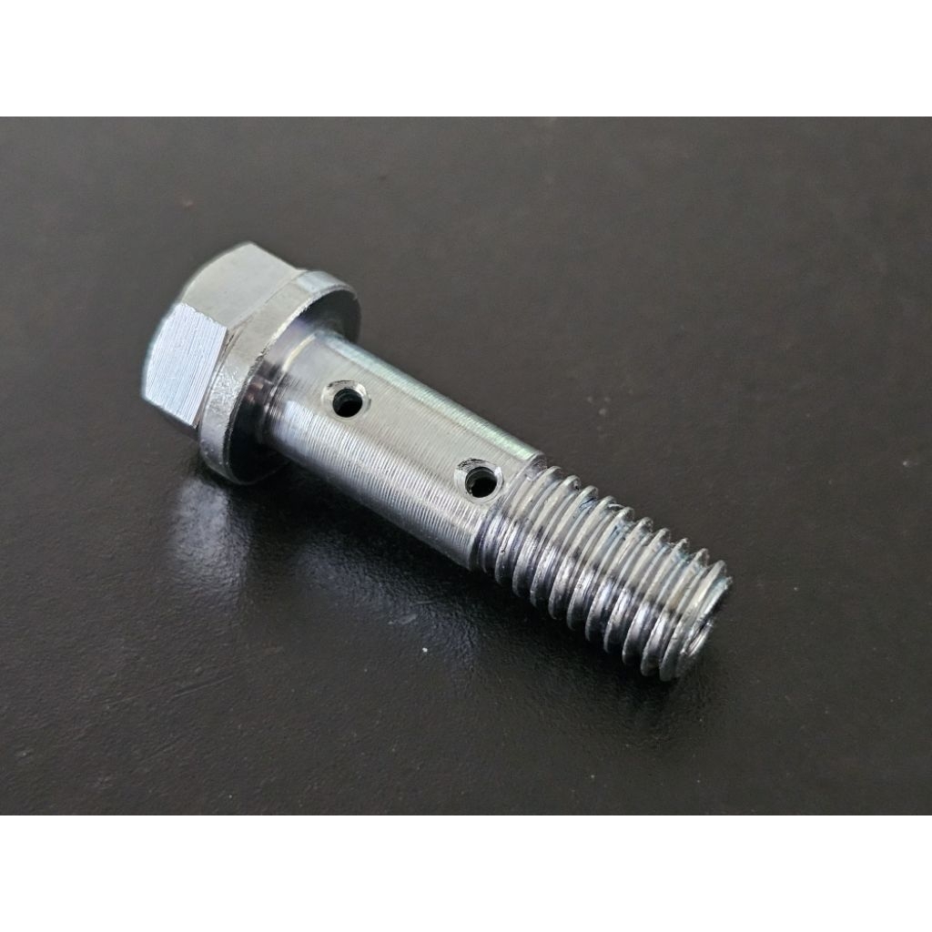 น๊อตน้ำมัน2รู น๊อตM10×1.5 น๊อตน้ำมันยาว น๊อตน้ำมัน2ห่วง น๊อตน้ำมันเทอร์โบ