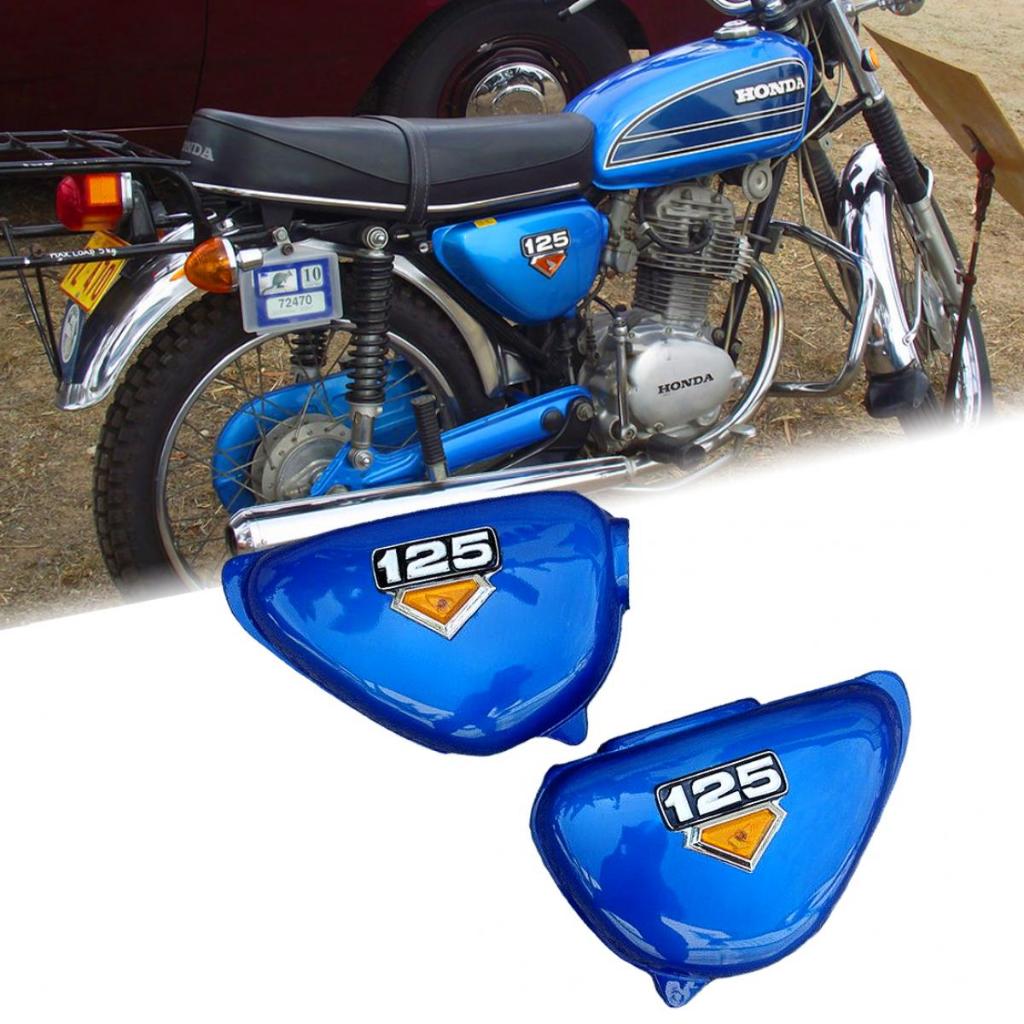 ฝาครอบข้าง สีน้ำเงิน สำหรับ HONDA CB100 CB100K2 CB100K3 CL100 CB125S 1ชุด