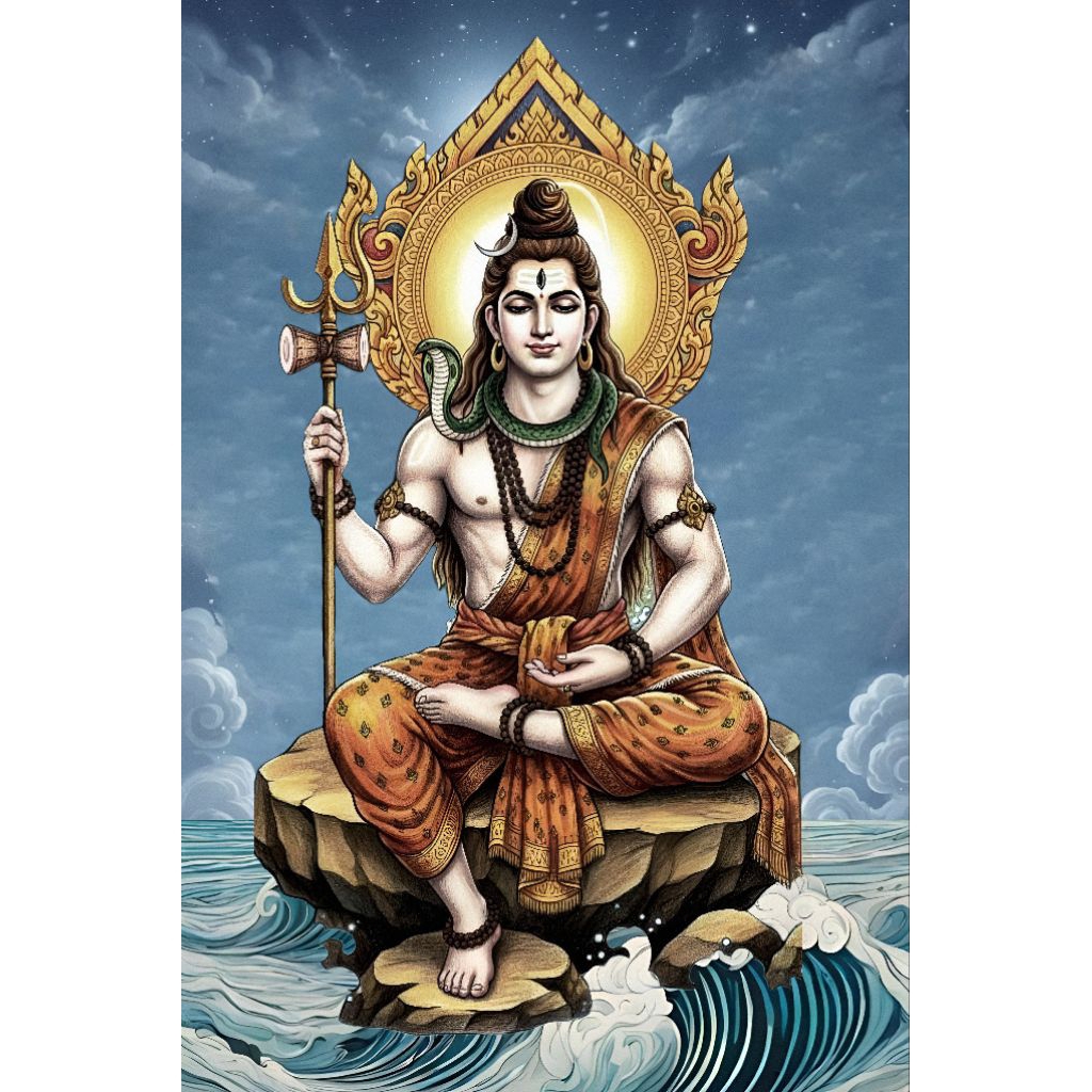 รูปโปสเตอร์  พระศิวะ ขนาด 28*42 cm  กระดาษหนา 200 แกรม ไม่มีกรอบ ภาพติดผนัง ตกแต่งบ้าน