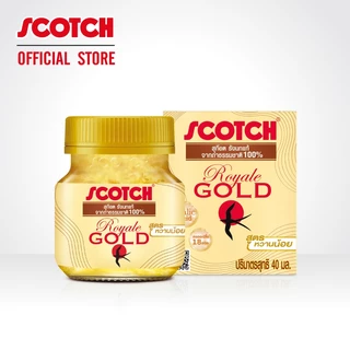 Scotch สก๊อต รังนกแท้ รอเยลโกลด์ สูตรหวานน้อย 40 มล. (แพ็ค 6 ขวด) จำนวน 8 แพ็ก (น้ำตาลลดลง25%)
