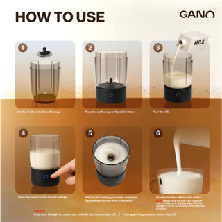 GANO Milk Bubbler เครื่องตีฟองนมไฟฟ้า ขนาดกะทัดรัด พกพาได้