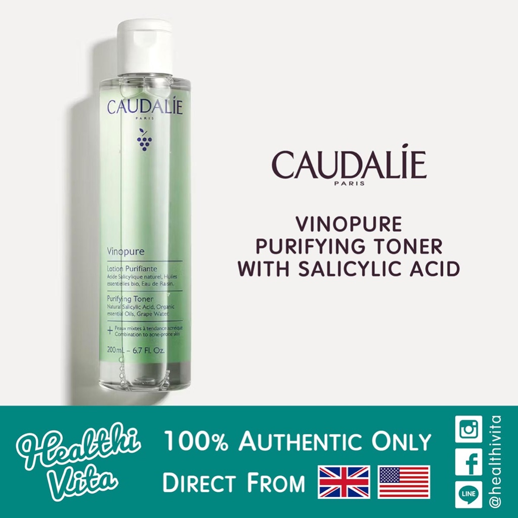 แพ็คเกจใหม่‼️ CAUDALIE Vinopure Clear Skin Purifying Toner 200 ml. ❌ล็อตใหม่