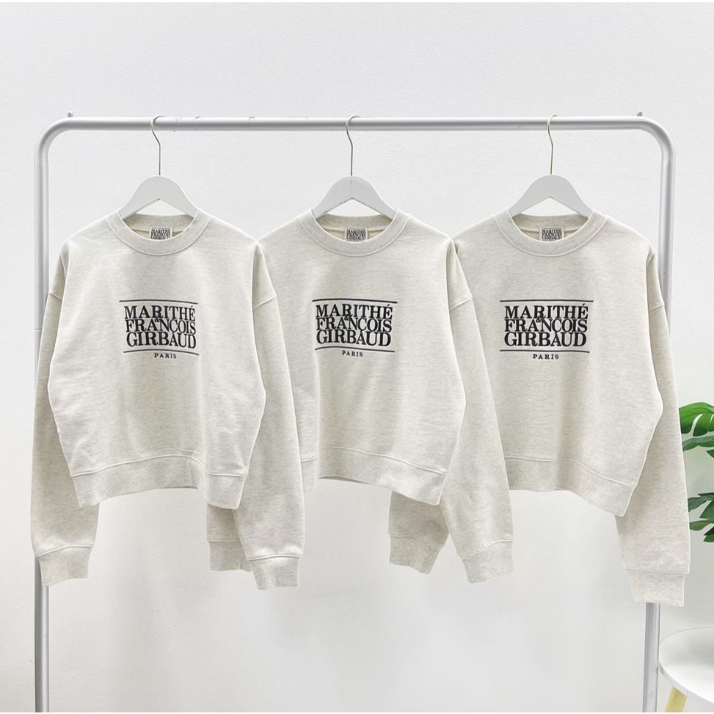 Marithe W Cropped Sweatshirt (Oatmeal)