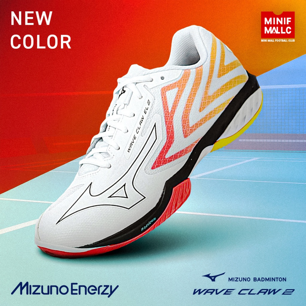 รองเท้าแบดมินตัน MIZUNO รุ่น WAVE CLAW EL 2 รองเท้าแบดมินตัน อัปเปอร์ผ้าเกรดพรีเมี่ยม น้ำหนักเบา ระบ