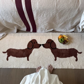 🏷️[Home] 🐶 พรมห้องนอน พรมขนนุ่ม 40x120 พรมข้างเตียง พรมเช็ดเท้า พรมน่ารัก น้องหมาคัชชุน ดูดซับน้ำได้ดี กันลื่น