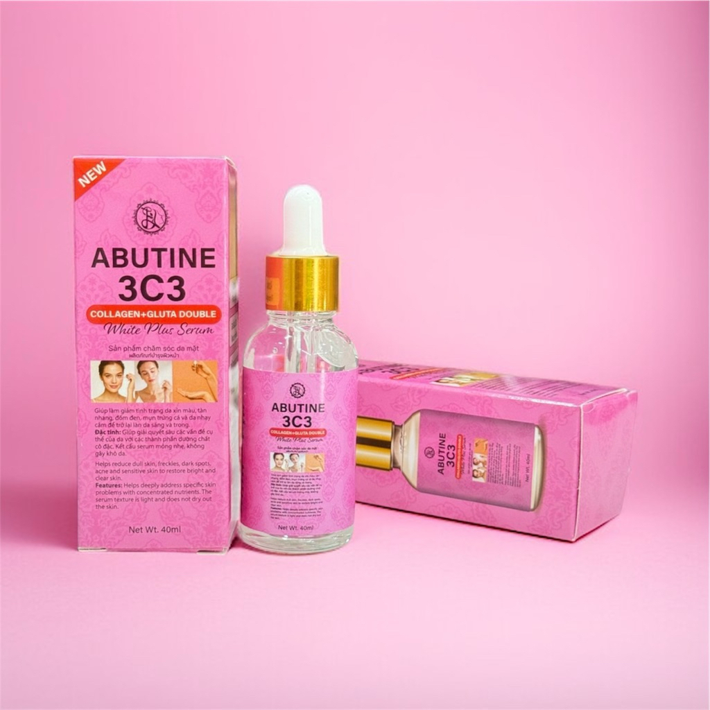 ABUTINE 3C3 COLLAGEN+GLUTA DOUBLE White Plus Serum เซรั่มอาร์บูติน คอลลาเจนกลูต้า 40ml