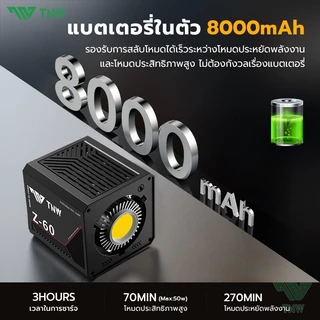 TNW Z60 60W LED COB ไฟต่อเนื่องสตูดิโอ อุณหภูมิสีคู่ ไฟ led ถ่ายรูป ไฟสตูดิโอ สําหรับถ่ายภาพสตูดิโอ ไลฟ์สด กลางแจ้ง