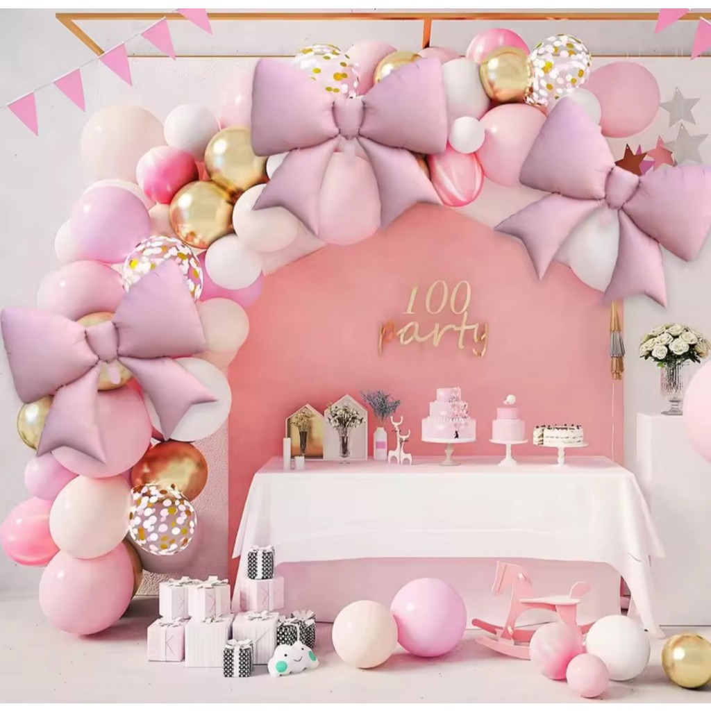 🇹🇭 ร้านไทย ส่งเร็ว‼️ ลูกโป่งโบว์ ขนาดใหญ่ ตกแต่งสร้างสีสรรค์น่ารัก  สีหวาน ทำให้งานดูสดใส  แบบใหม่ แบบสับ - รูปที่ 2