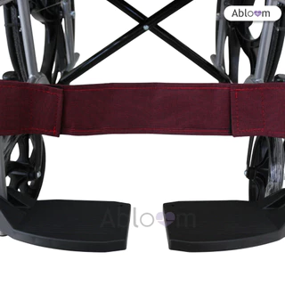 Abloom วีลแชร์ รถเข็น ผู้ป่วย เหล็กชุบ พับได้ พร้อมเบรคมือ Standard Foldable Wheelchair รับประกัน 1 ปี