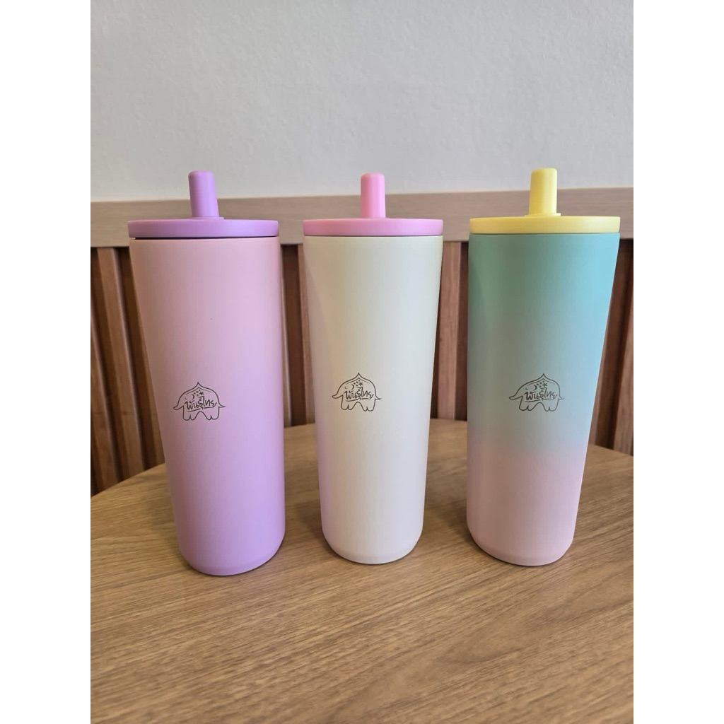 💕พร้อมส่ง สีครีม💕 แก้วพันธุ์ไทย 🤍💜Matt Tumbler ขนาด 710 ml💜🤍