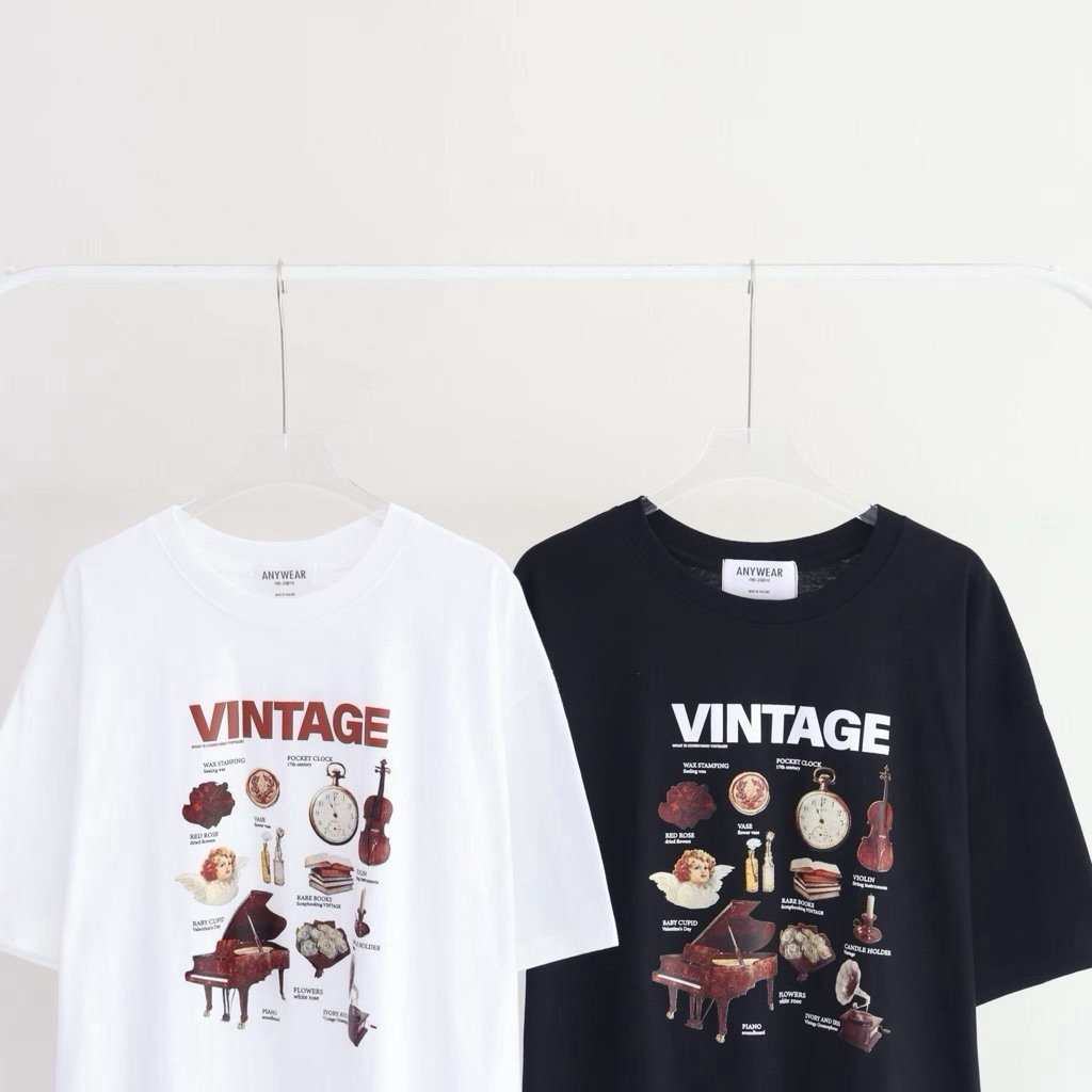 เสื้อยืด  oversize cotton 100% คอกลม แขนสั้น   งานป้าย Anywere