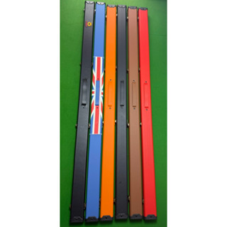 กล่องใส่ไม่คิวสนุ๊กเกอร์ไม้หุ้มหนังท่อนเดียวใส่ไม้ได้2ด้าม