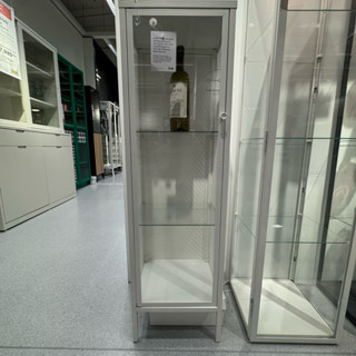 [ อีเกียแท้ ] ตู้บานกระจก BAGGEBO โลหะ/ขาว, 34x30x116 ซม.