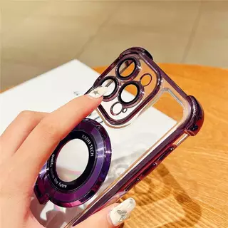 ส่งด่วน เคสใสขอบสี สำหรับ Realme C63 C61 Note80 Note60 Note60X กระกันแทก4มุม ตั้งได้ ขอบสี หรูหรา E2