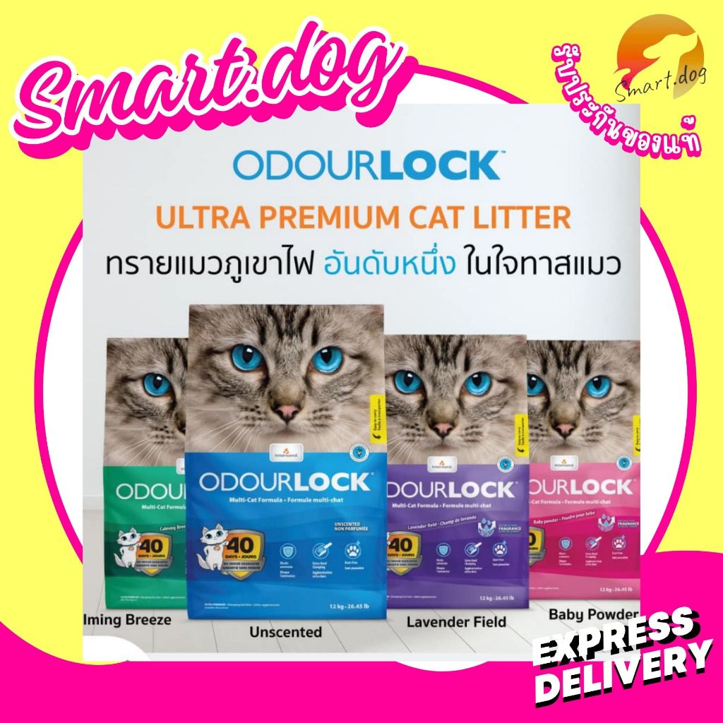 (6-12kg.) Odour Lock โอวเดอร์ล็อค ทรายภูเขาไฟเกรดอัลตราพรีเมียม