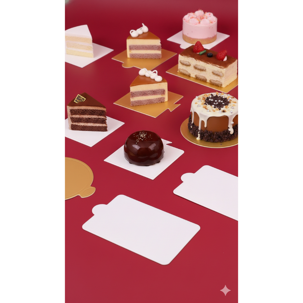 Boxjourney ฐานรองมูสเค้ก Food Grade (100 ชิ้น/แพ็ค)