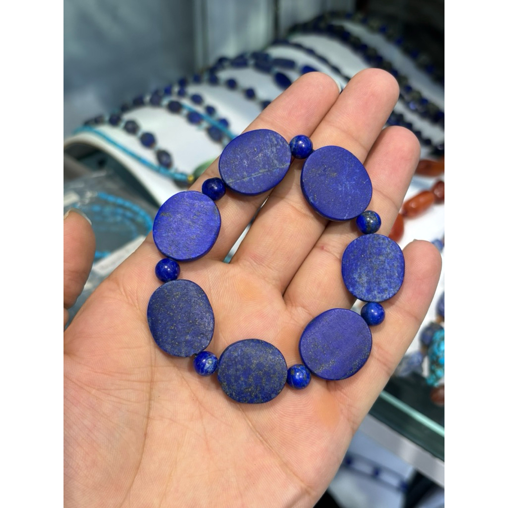 beautiful natural top quality lapis lazuli beaded bracelet 💙💙