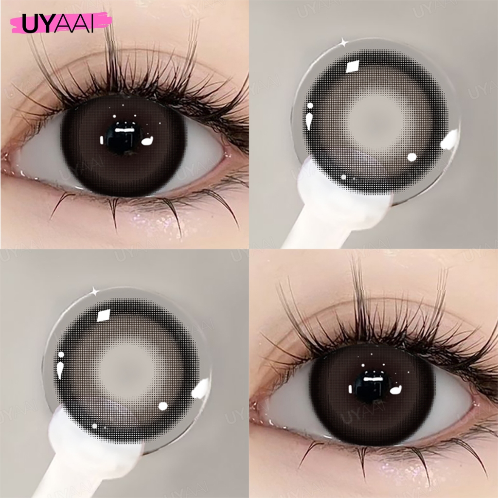 คอรแทคเลนส์ UYAAI 0.00~-6.00 Milk Ball รายเดือน ชุดคอนแทคเลนส์ รายเดือน ปริมาณน้ำ 42% Contact Lens 14.5mm