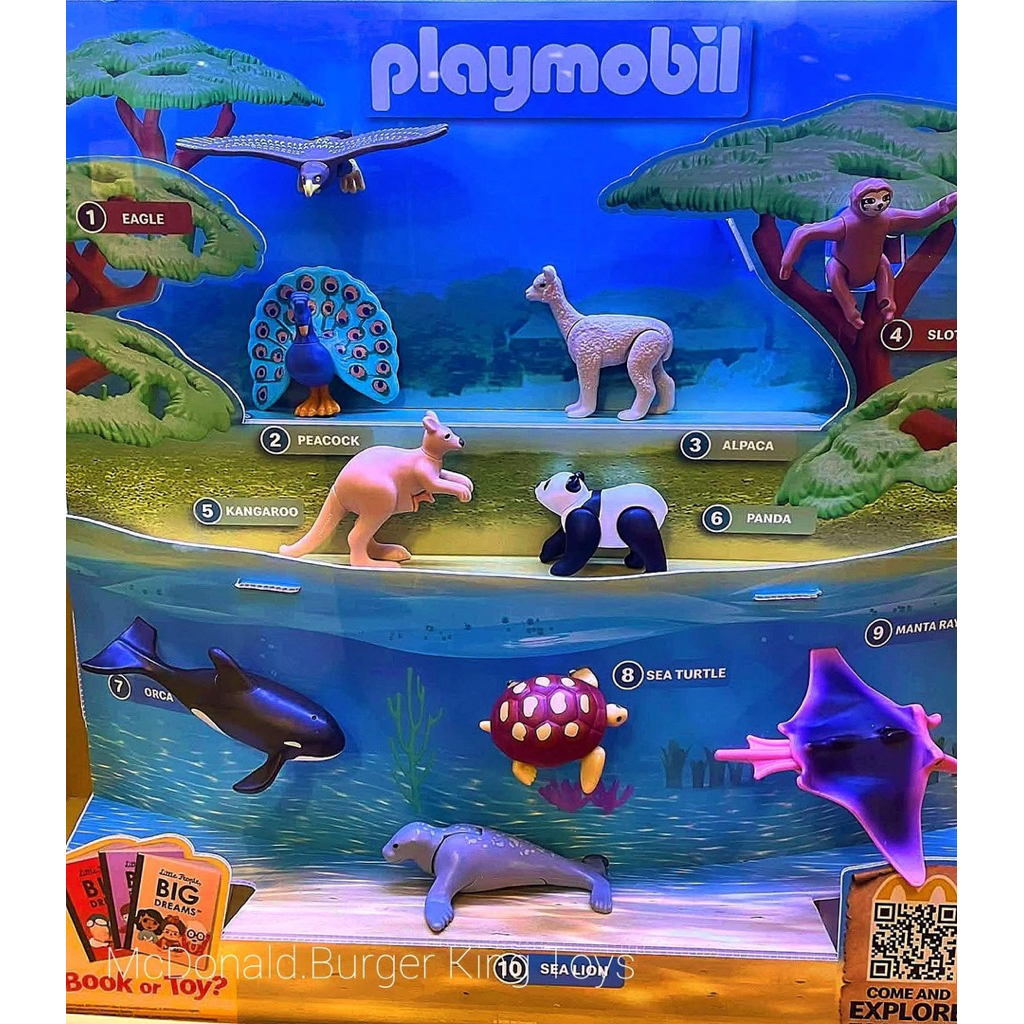 Mcdonald Happy Meal 2025 Playmobil Wiltopia สำรวจสัตว์โลกไปกับ Wiltopia  ของสะสมแมคโดนัล