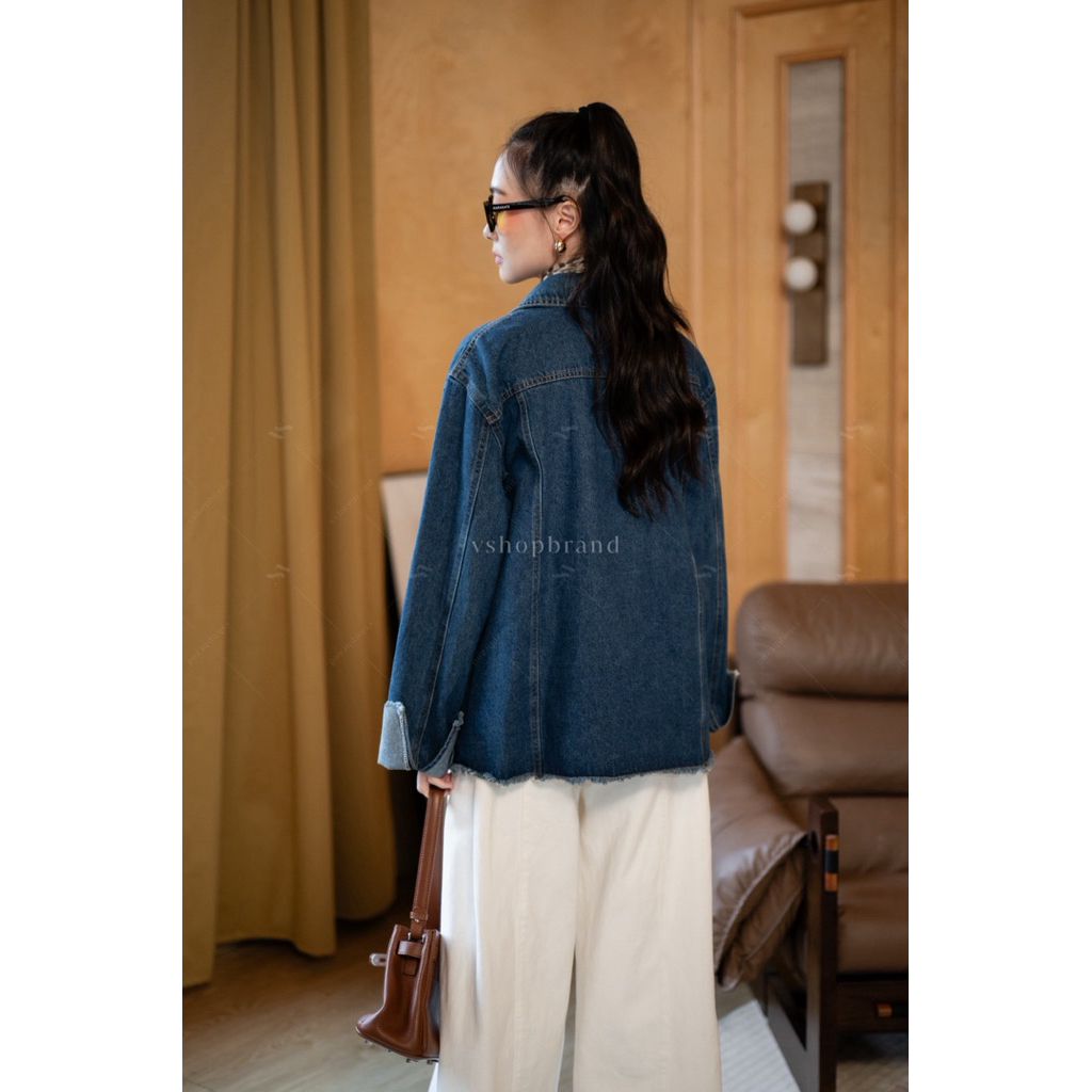 Blazer สูทยีนส์ เสื้อยีนส์แบบสูท Vshop  3969-2 - รูปที่ 4