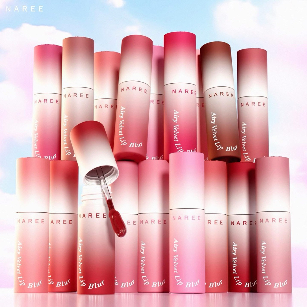 NAREE Airy Velvet Lip Blur✨ ลิปเบลอ เนื้อนุ่ม เบาสบายราวกับอากาศ  เบลอปากเหมือนใส่ฟิลเตอร์ พร้อมบำรุงจาก Vitamin E