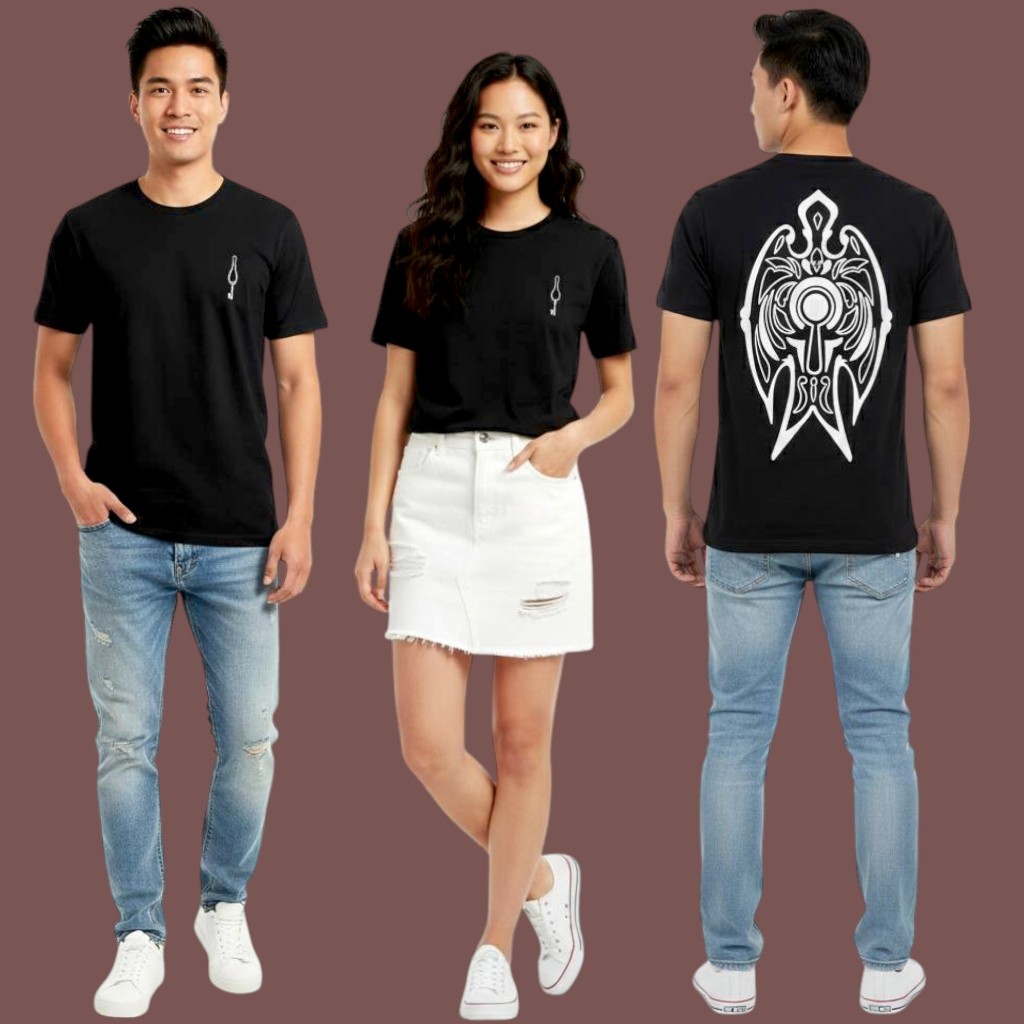 A1911 เสื้อยืดแขนสั้นสีดำลาย Suzume no Tojimari