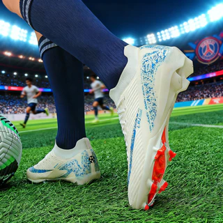 รองเท้าฟุตบอลมืออาชีพกลางแจ้ง รองเท้าสตั๊ด New style Outdoors FG Long Spikes Football Shoes