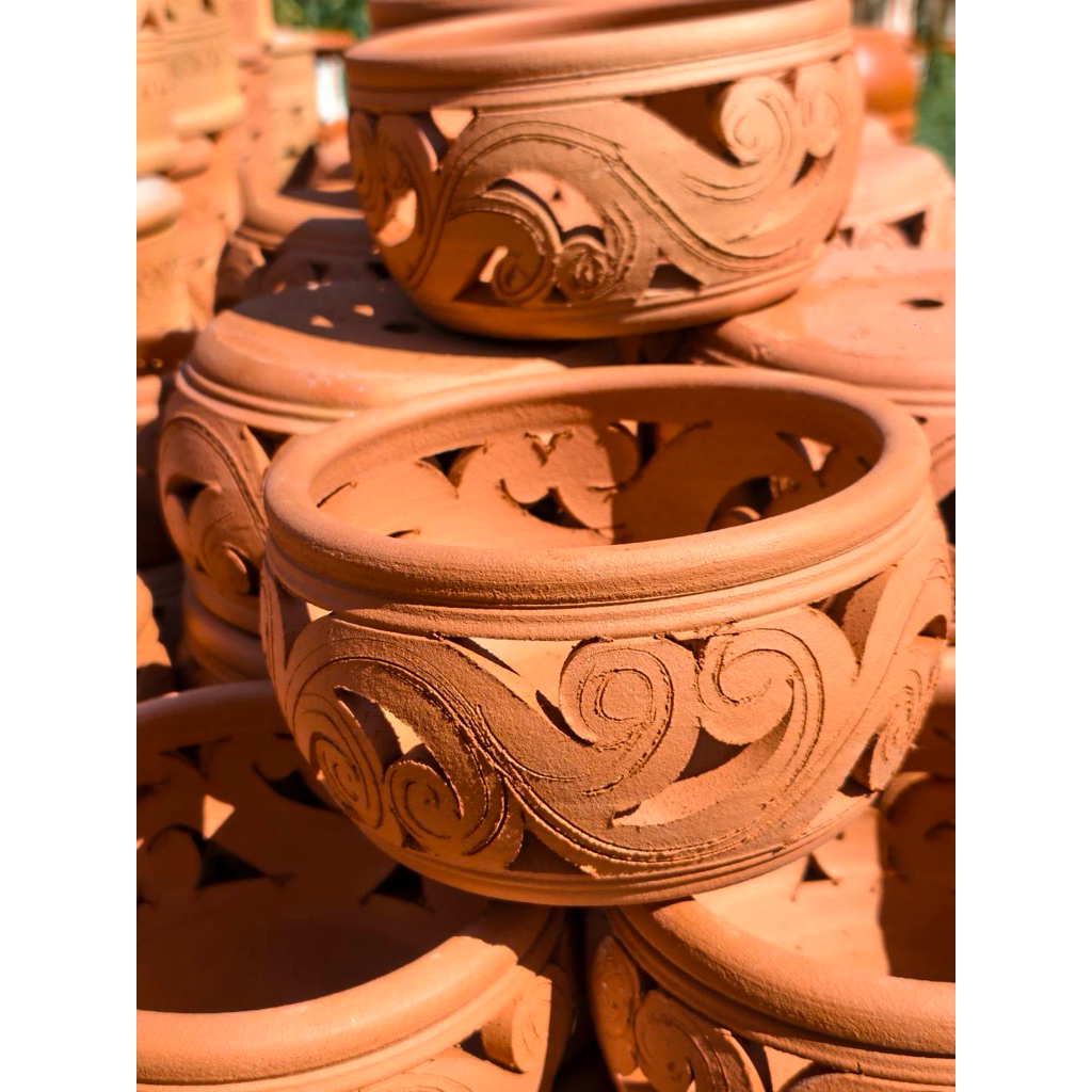 กระถางดินเผา กระถางปลูกกล้วยไม้ดินเผาคละลายส่งมี3ไซส์8นิ้ว10นิ้ว 12นิ้ว 📌ส่งปกติทุกวันให้ตามคิวออเดอร์ - รูปที่ 6