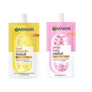 Garnier Sakura Bright Complete Cream 7ml การ์นิเย่ ซากุระ วิตามินซี เซรั่ม ครีม(1ซอง)