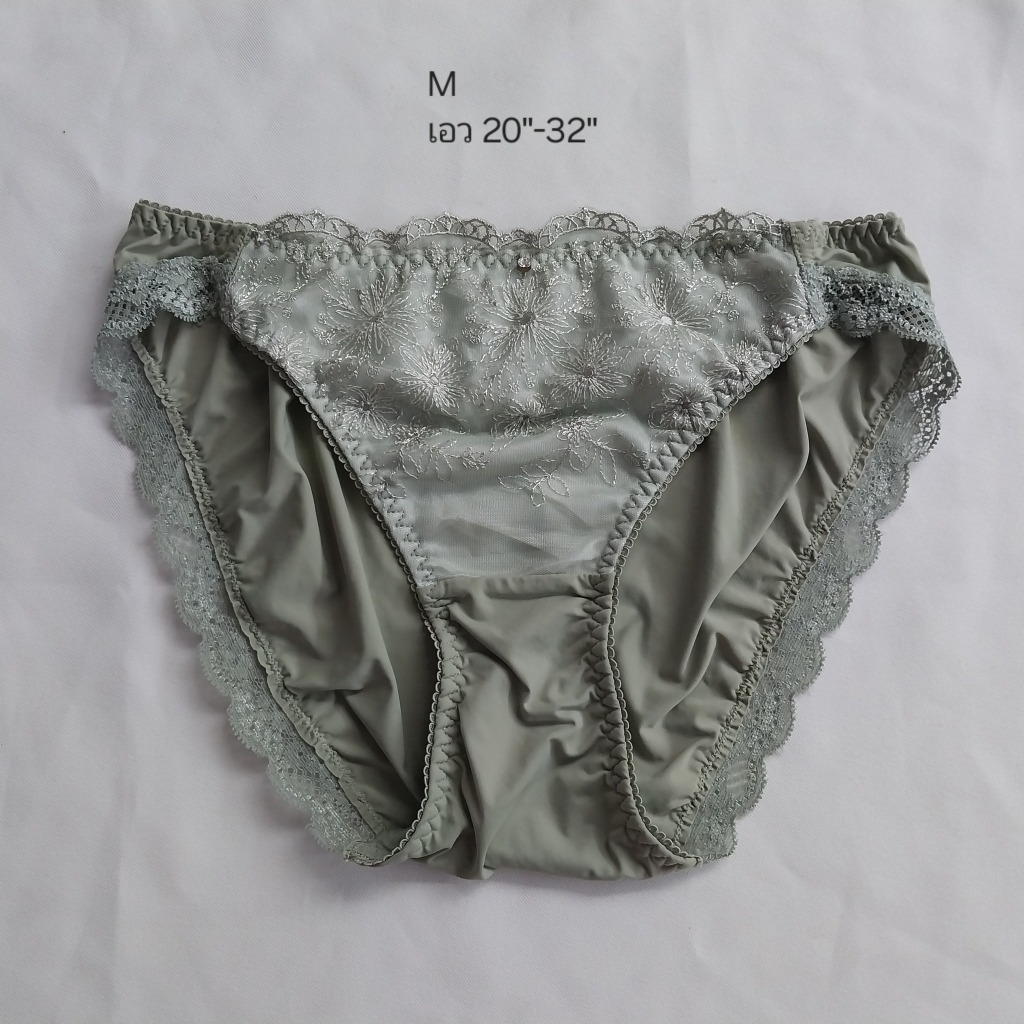 M / Tutu anna กางเกงในนำเข้าจากญี่ปุ่น ผ้าเด้ง สีเขียว สวย
