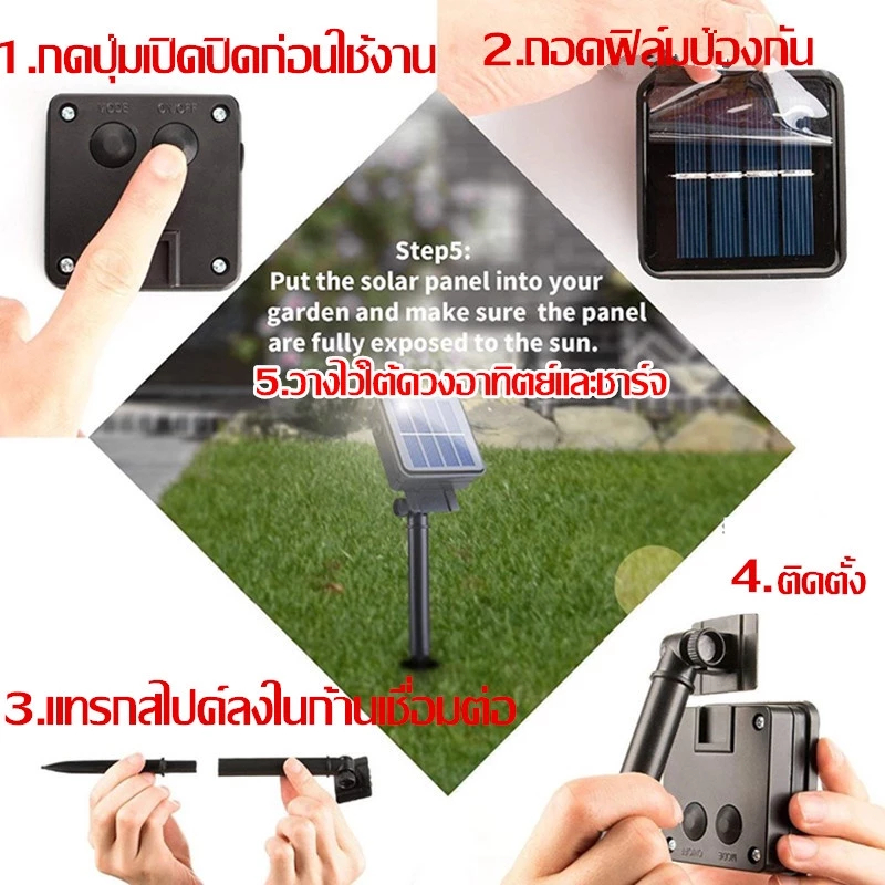 โคมไฟพลังงานโซล่าเซลล์ 20/100 LED 5/12 ม. ลูกแก้วไฟคริสต์มาสพลังงานโซล่าเซลล์ไฟพลังงานแสงอาทิตย์กลางแจ้งไฟประดับบ้านพลัง - รูปที่ 6