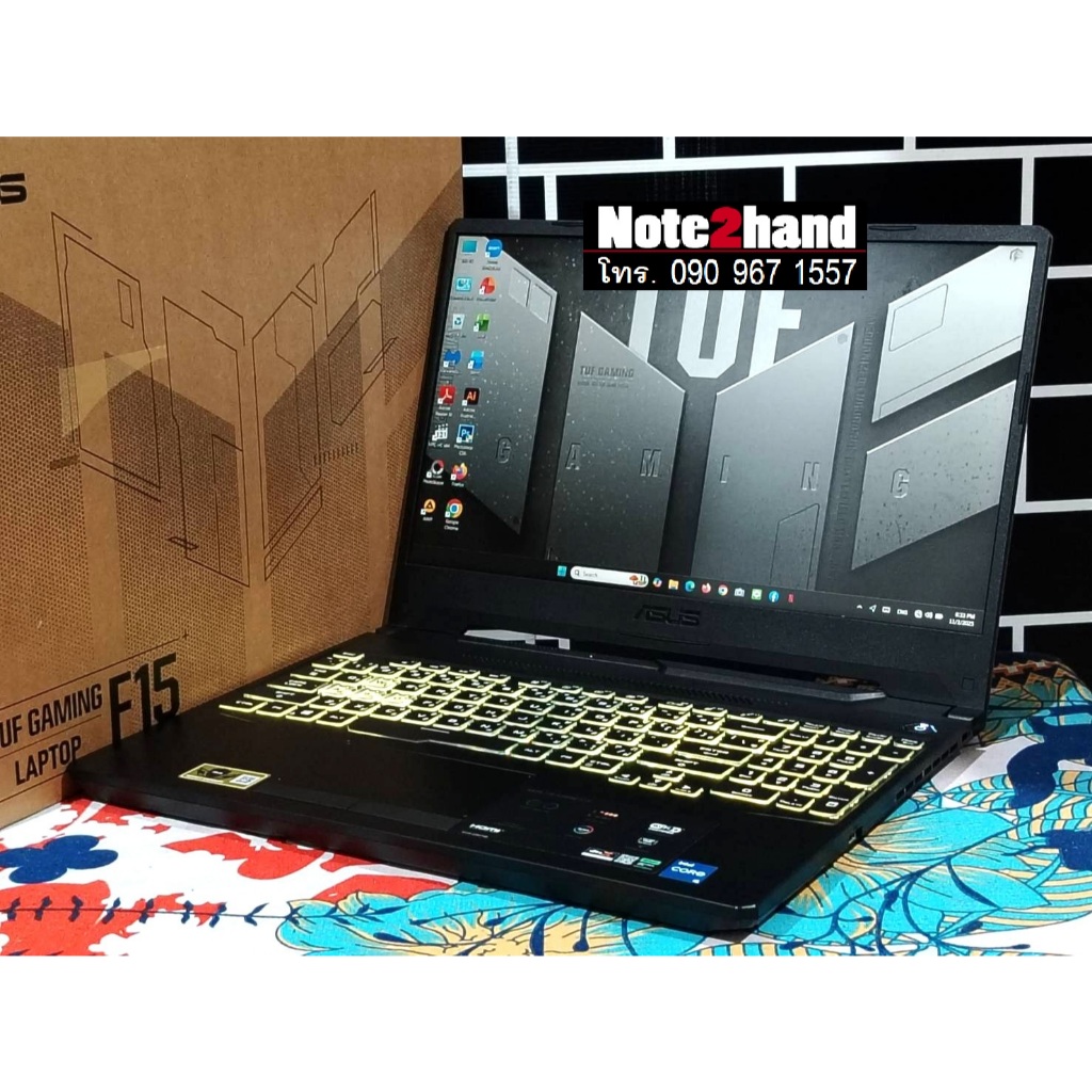โน๊ตบุ๊คมือสอง ASUS Core i5-11400H จอ15.6”IPS 144Hz แรม16+NVMe1TB+RTX4GB+วินโดว์แท้