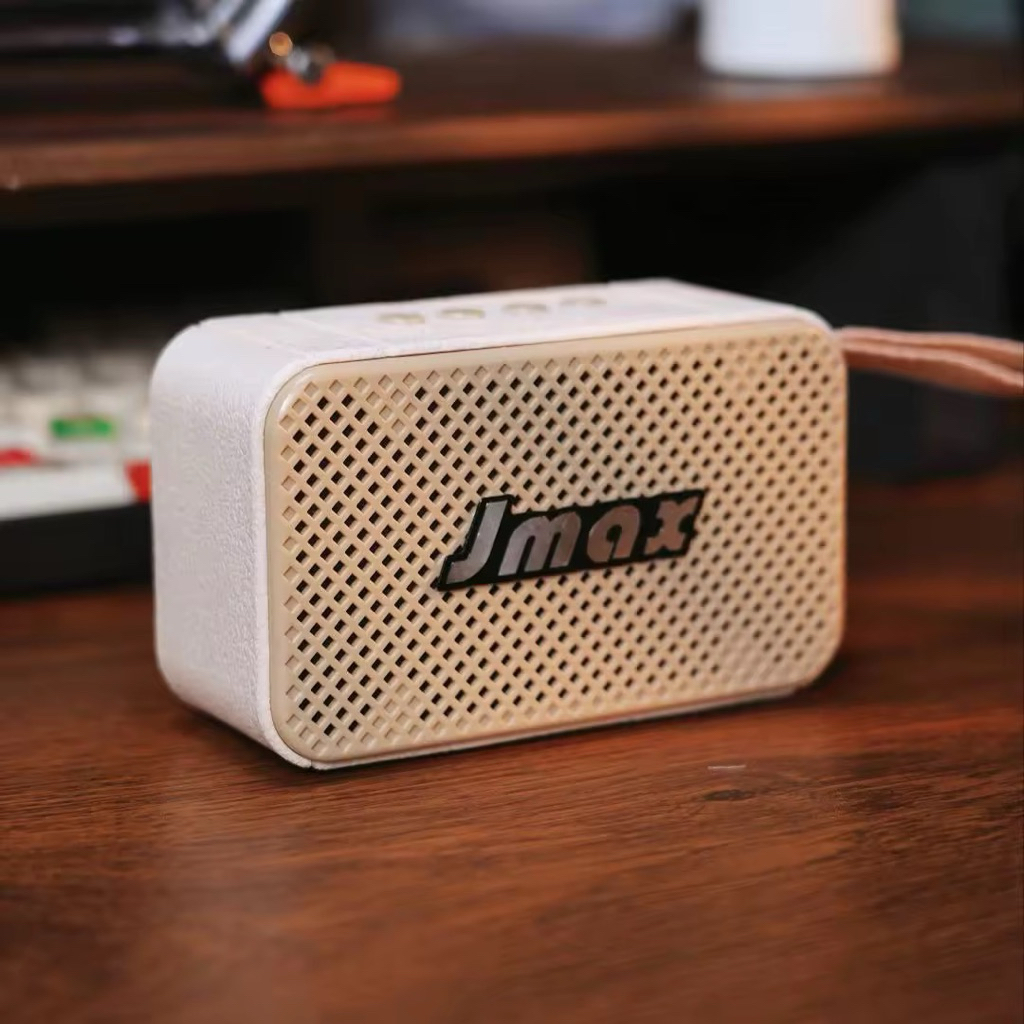 JMAX ลำโพงบลูทูธไร้สาย เชื่อมต่อได้2ตัว พร้อมสายหิ้ว ลำโพงไร้สาย รุ่น JMax-1E ของแท้ 100%