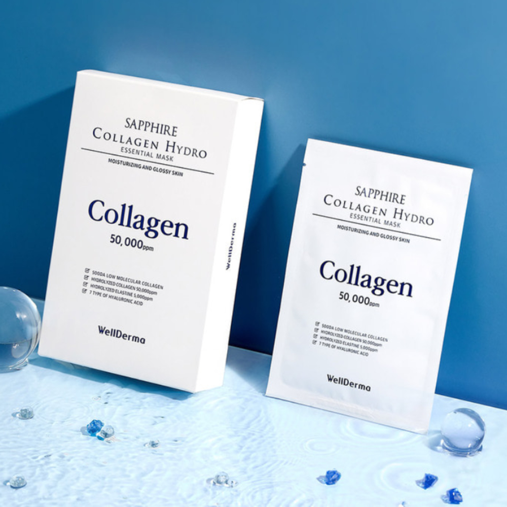 WELLDERMA Sapphire Collagen Hydro Essential Mask (30ml*10ea)(1box) — صورة 5