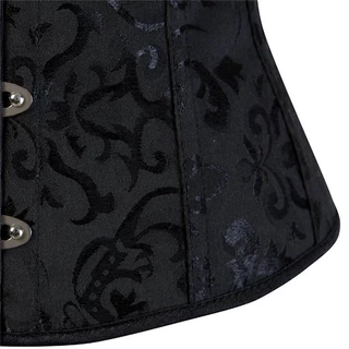 คอร์เซ็ทเอวคอด Corset สีดำ Black lace ไม่ค้ำหน้าอกให้อึดอัด คอร์เซ็ทรัดเอว สายรัดหน้าท้อง
