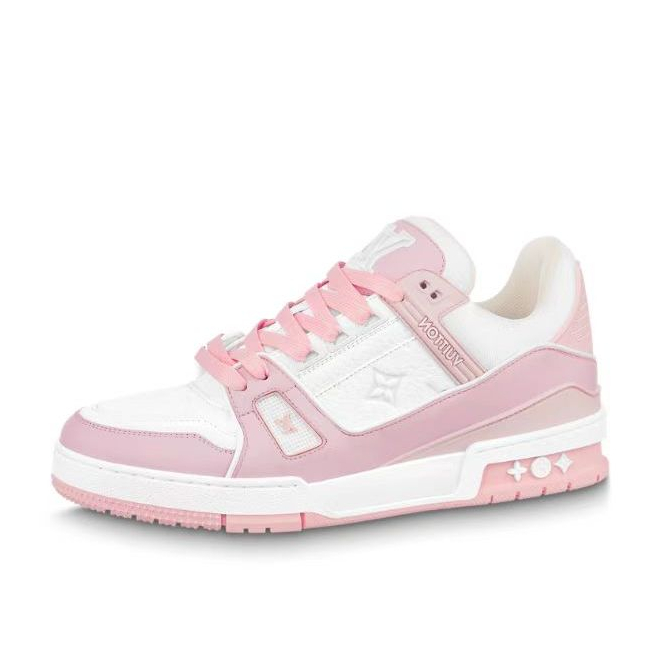 👟LOUIS VUITTON หลุยส์ วิตตอง Trainer รองเท้าสเก็ตบอร์ด แฟชั่น กันลื่น ทนทานต่อการสึกหรอ สบาย sneakers ของแท้ 100%